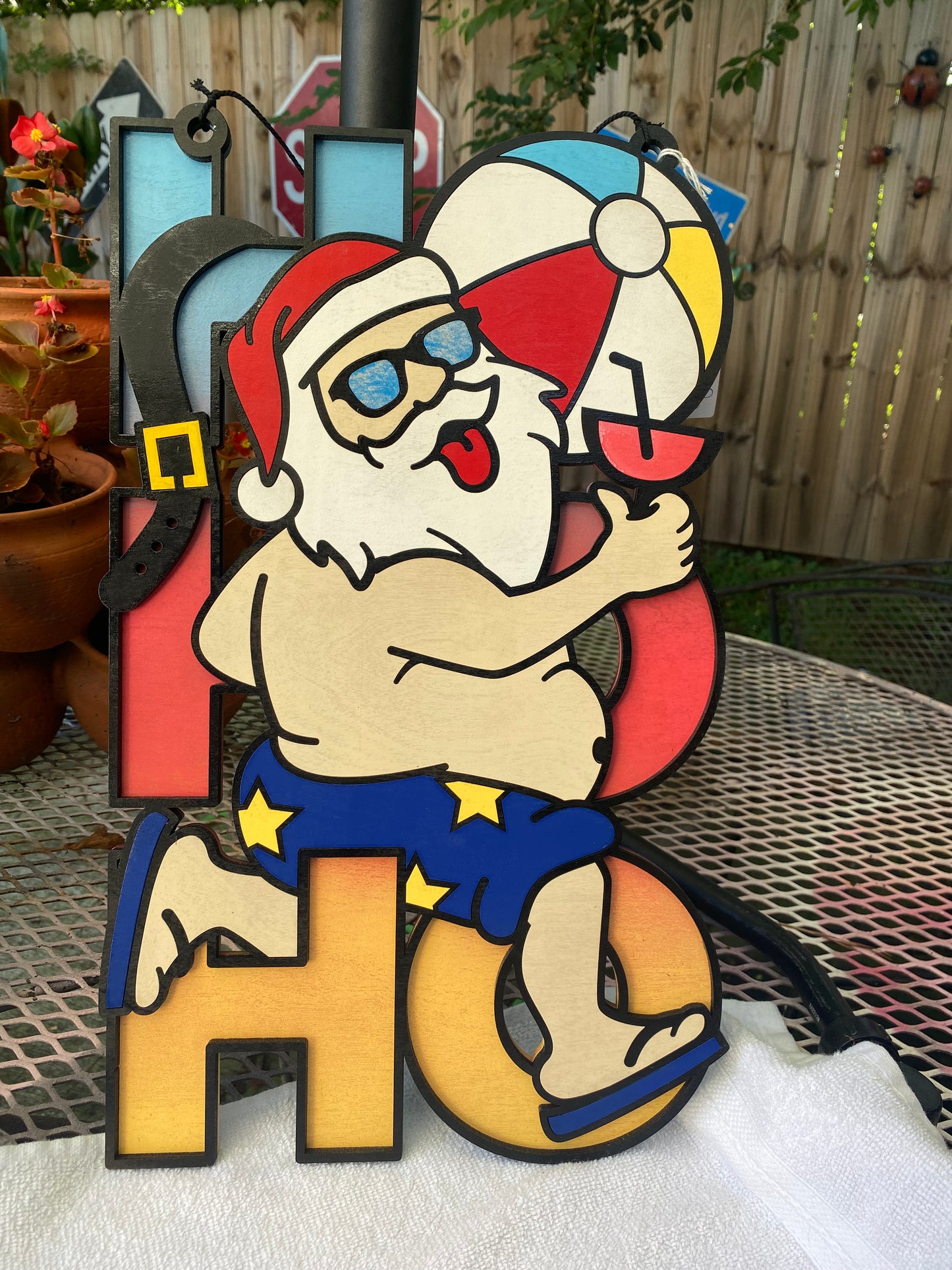 Summer Santa Door Hanger