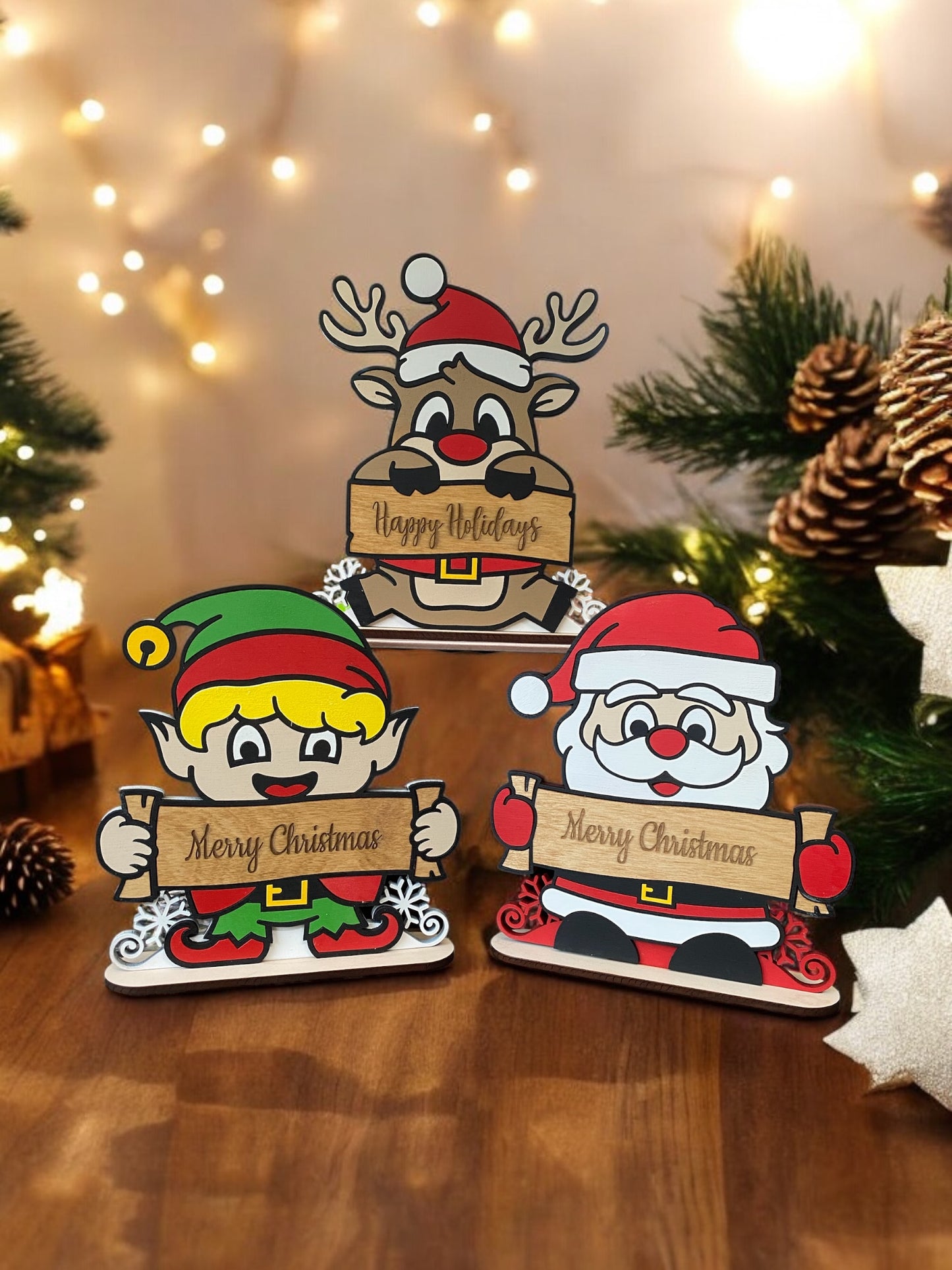 Christmas character stands