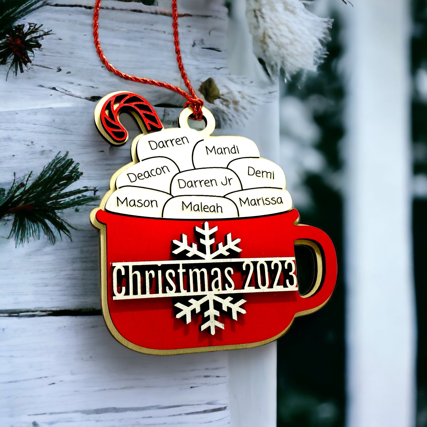 Family Hot Cocoa Mug Ornament