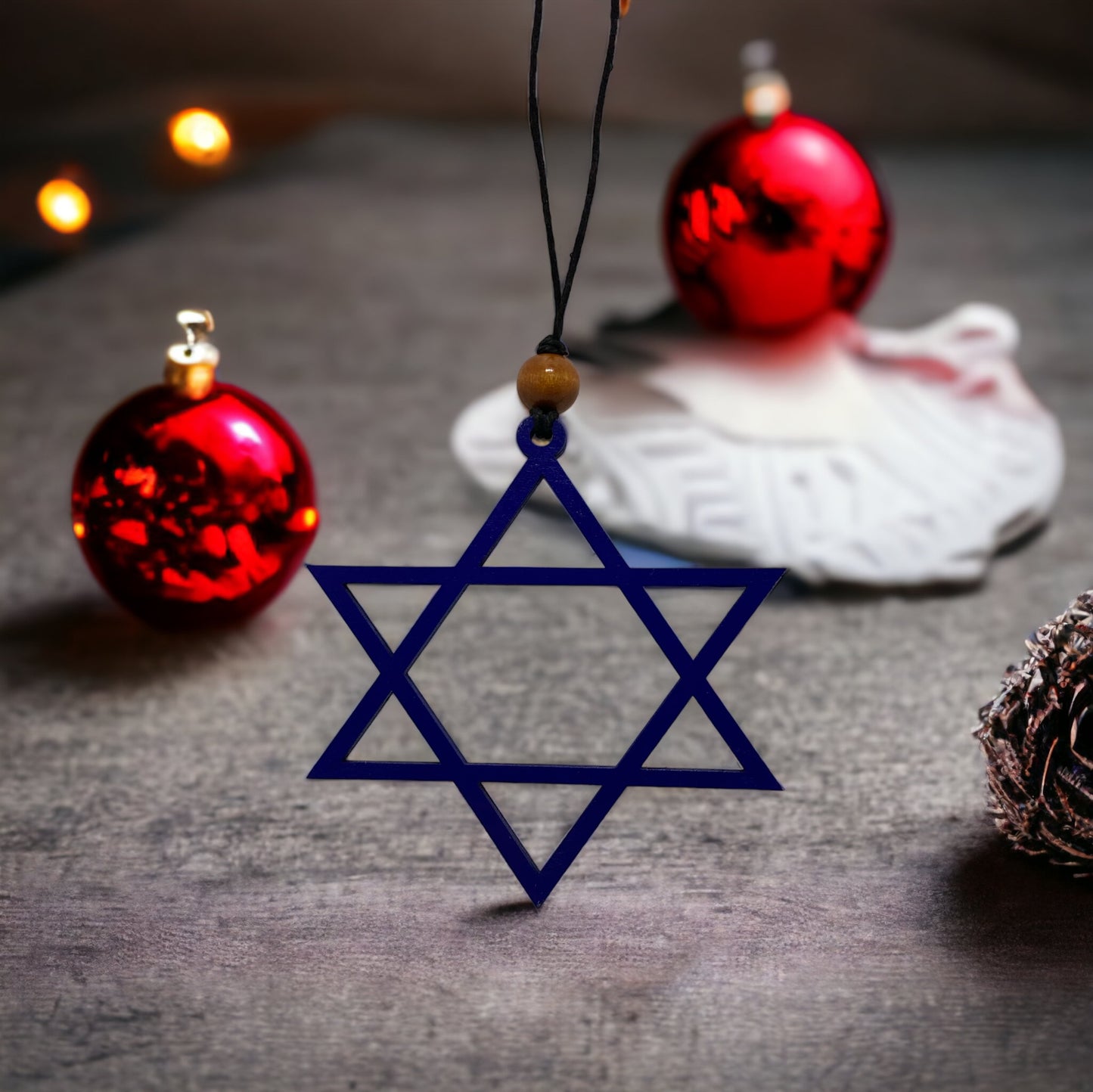 Menorah and Star of David Ornaments