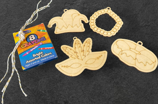 Mardi Gras DIY color ornament kit
