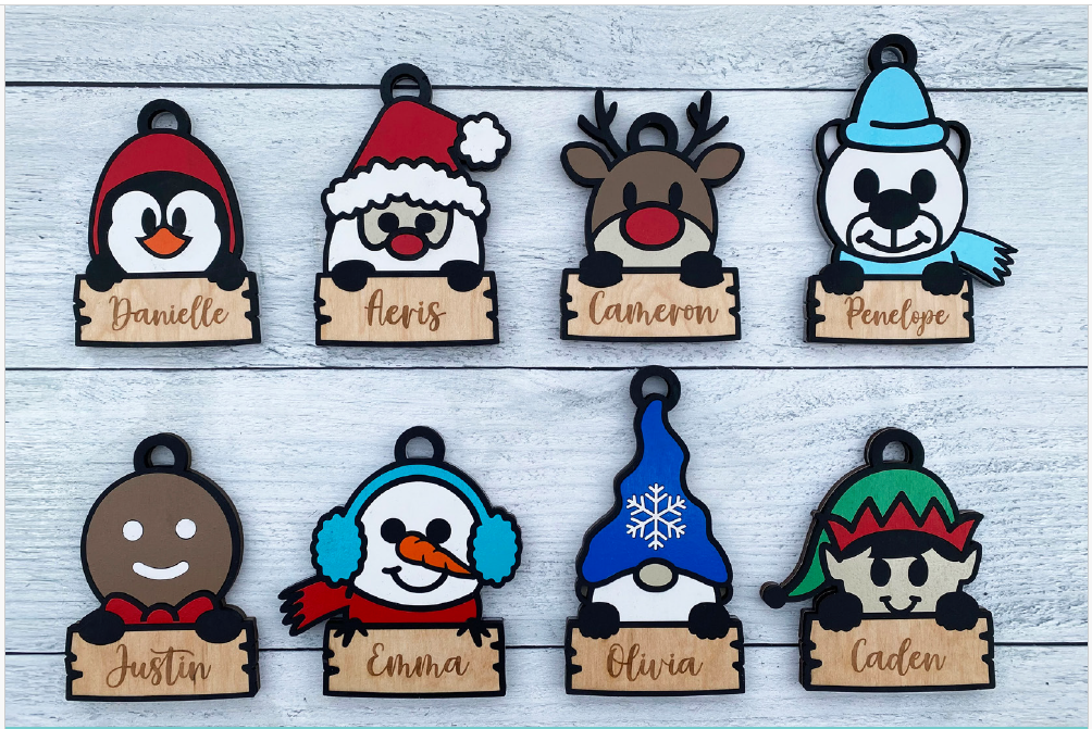 Christmas Character Head Ornaments